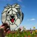 Old English Sheepdog Stained Glass Suncatcher