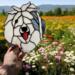 Old English Sheepdog Stained Glass Suncatcher