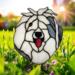 Old English Sheepdog Stained Glass Suncatcher