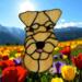 Soft Coated Wheaten Terrier Stained Glass Suncatcher