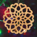 Handcrafted Wooden Victorian Style Fretwork Christmas Tree Ornament Made In USA