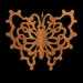 Handcrafted Victorian Style Wooden Fretwork Butterfly Christmas Tree Ornament Made Inn USA