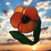 Pansy Stained Glass Suncatcher- orange
