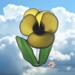 Pansy Stained Glass Suncatcher- yellow