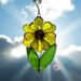 Sunflower stained glass suncatcher.
