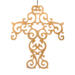 Handcrafted Wooden Victorian Style Fretwork Christian Cross - Made In US