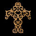 Handcrafted Wooden Victorian Style Fretwork Christian Cross - Made In US