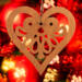 Handcrafted Wooden Victorian Style Heart Christmas Tree Ornament - Made In USA