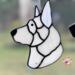 German Shepherd Ornament in White