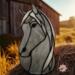 Arabian Horse- gray- by Robin C. Hary of Robin's Glass World