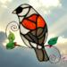 Junco- light grays, by Robin C. Hary or Robin's Glass World