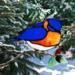 Bluebird suncatcher in direct sunlight.