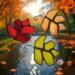 Mini maple leaves 3 Color Set (top l-r): Red, Orange and Yellow.