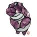 Custom color baby hippo- shades of purple