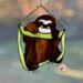 Baby Sloth Stained Glass Suncatcher by Robin C. Hary- shown in Dark Brown.