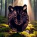 Wolf Suncatcher by Robin C. Hary- shown in Black