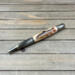 Antique brass ballpoint pen with brown trout image