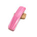 Pink fused glass French barrette