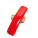 Red fused glass French barrette