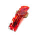 Red fused glass French barrette