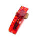 Red fused glass French barrette