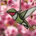 Hummingbird Stained Glass Suncatcher- small 5"