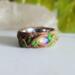 Opal, Polymer Clay and Stainless Steel Glow in the Dark Fantasy Ring