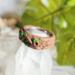 Opal, Polymer Clay and Stainless Steel Glow in the Dark Fantasy Ring Side View 1