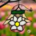 Girl Springtime Gnome Stained Glass Suncatcher by Robin C. Hary