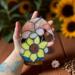 Moonbeam Stained Glass Suncatcher by Robin C. Hary- being held for size reference.