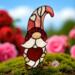 Valentine's Day Gnome "Romeo" stained glass suncatcher- by Robin C. Hary