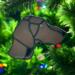 Weimaraner Stained Glass Ornament by Robin C. Hary shown hanging on a Christmas tree.