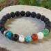 handmade beautiful black lava stretchy bracelet