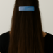 Blue fused glass French barrette