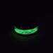 Northern Lights Glow in the Dark Polymer Clay and Stainless Steel Ring; Shown Glowing
