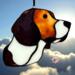 Beagle Stained Glass Ornament- made with tan, brown, and white glass.