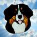 Bernese Mountain Dog Stained Glass Suncatcher