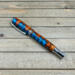 Resin rollerball pen in turquoise and copper 
