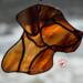 Labrador Retriever stained glass ornament- Chocolate