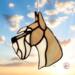 Schnauzer stained glass ornament- Gray and white with cropped ears.
