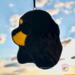 Cavalier King Charles Spaniel stained glass ornament shown in Black and Tan.