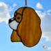 Cavalier King Charles Spaniel stained glass ornament shown in Blenheim.