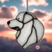Great Pyrenees stained glass ornament
