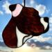 Pit Bull Stained Glass Ornament- shown in Brindle.