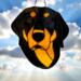 Transylvanian Hound stained glass suncatcher