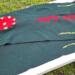 A photo of the table runner folded in half to show that the back and the front side look the same. A photo of the table runner folded in half to show that the back and the front side look the same.
