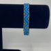 Blue black and gold seed bead bracelet 