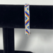 Native American Indian style, bead bracelet , white blue and orange 
