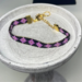 Purple and Black Seed Bead Bracelet