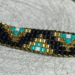  Bracelet with Turquoise ,Black and Gold Beads